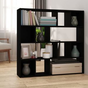 HOT*Cloison amovible - SWEET - Bibliothèque-Cloison de séparation Noir 105x24x102cm 2625 Kg 28010