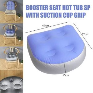 Marqueune-Coussin de spa gonflable pour baignoire - Accessoires de spa - Doux - Tapis de massage - Pour adultes et enfants - Bleu