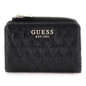 GUESS Porte-monnaie noir pour femme - Betula Logo Zip Around Card Case 301722
