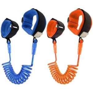 Anti-perdu Poignet Ceinture R&eacute;glableLot de 2 Laisse Enfant Poignet de 360 &deg;Rotation Harnais de S&eacute;curit&eacute; Confortable 1.5M