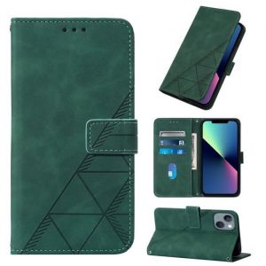 Housse Pour iPhone 13 Étuis à Rabat et Folio Housse en Cuir PU Portefeuille Housse vert