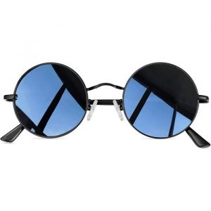 Lunette de Soleil Homme Ronde Polarisée Rétro Lennon Style Basique pour Voyage UV400[152]