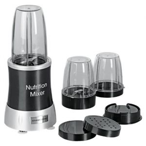 Mixeur / blender - GOURMETmaxx - Nutrition Mixer Deluxe en acier noir - Smoothie - Inoxydable