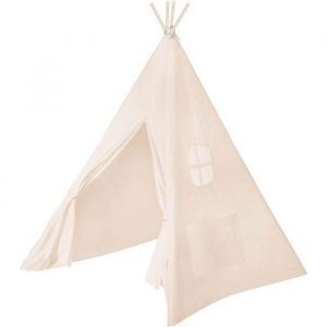 Tente Indienne ROBA - Tipi en toile résistante canvas beige - Pour enfants à partir de 3 ans