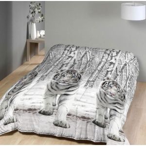 Couette - MORTREUX - Tigre - 200 x 200 cm - Mi saison - 350g/m² fibre siliconée