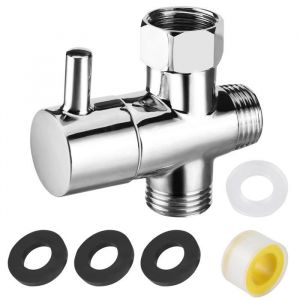 Vanne de Commutation 3 Voies - 1 Pc G1/2 Laiton Robinet Wc Convient pour Détournement de Tuyau Étiquette