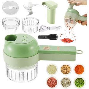 En 1 Ensemble De Trancheuse &Agrave; L&eacute;gumes &Eacute;lectrique Spiraliseur Portable Outil De Coupe De L&eacute;gumes Coupe-Fruits Multifonctionnel[H232]