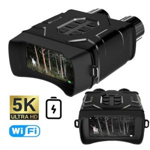 Jumelle Vision Nocturne - MOOHOP - 5K - Infrarouge Rechargeable 3800mAh - Étanche IP54 - Grossissement 10X