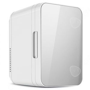 C Mini frigo 48-50w 19x26x28cm 8L réfrigérateur de voyage avec glacière et chauffage portables design compact espace à deux étages