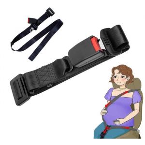 Ceinture Voiture Grossesse Ajusteur de ceinture de sécurité pour les femmes enceintes protéger Le bébé à naître (noir)
