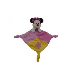 Doudou Minnie souris plat  rose motifs Disney
