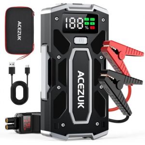 Booster Batterie Voiture 5000A Démarreur de Batterie de Voiture Portable(Jusquà 8.0L Diesel ou 10.0L Gaz) 12V Jump Starter