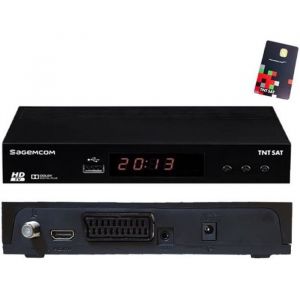 SAGEMCOM DS81HD DÉCODEUR SATELLITE TNTSAT AVEC CARTE TNTSAT