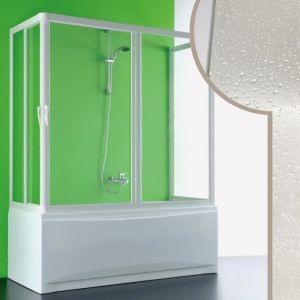 Cabine douche Pare-Baignoire 90x180x90 CM en acrylique mod. Nettuno - FORTE - Angle - Blanc