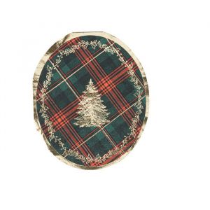 Serviettes de noël écossaises en papier tartan - 16 pièces