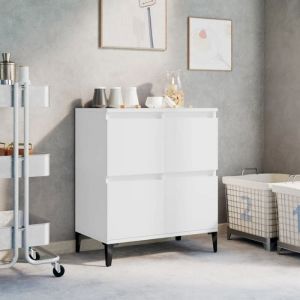 Meuble Buffet Salon 60x35x70 cm Buffet Multi-Rangement Cuisine Rangement haut Salle a Manger Buffet Bas Blanc