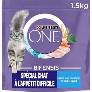 Nourriture pour chat - TWINBIRD - Bifensis Chat App&eacute;tit Difficile Croquettes Cabillaud & Truite Lot 6x15kg