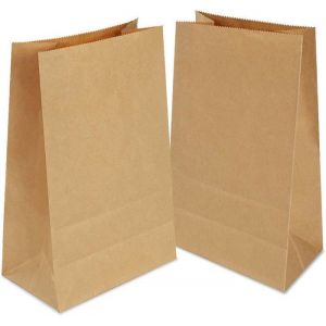 100 sacs en papier kraft 9 x 18 x 55 cm petits sacs en papier sacs cadeaux papier kraft 100 % recyclé (marron)