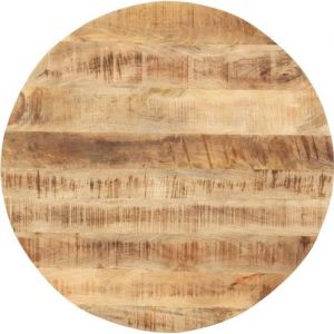 Meuble D&eacute;co Plateau De Table Dessus de table  Bois de manguier solide Rond 15-16 mm 60 cm SG90697