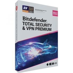 Bitdefender Total Security & VPN Premium 2025* - (10 Appareils - 1 An)  Version Téléchargement