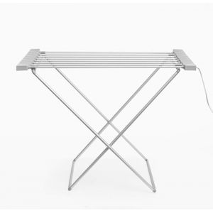 Séchoir à Linge Chauffant pour Petit Espace - Étendoir à Linge Electrique - Sèche Linge Electrique Pliable - 120 Watts - 8 Barres
