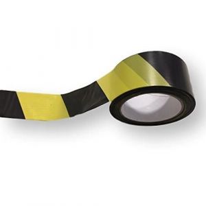 Rubalise (Lot de 3) Jaune et Noir 50 mm x 100 m - Ruban de signalisation de Chantier travaux balisage - périmètre de sécurité -