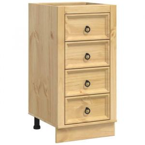 En solde Buffet de cuisine( 1 pc) Meuble bas/Armoire rangement avec tiroir Miel 40x46x81 cm Pin massif A1613