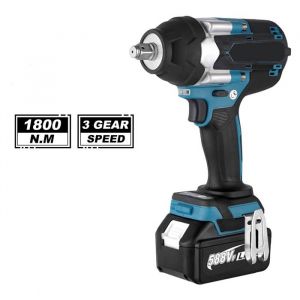 Cl&eacute; &agrave; Chocs &Eacute;lectrique Couple de 1800 N.M Cl&eacute; &agrave; Choc Sans Fil avec Batterie pour R&eacute;paration de Voiture pour la Batterie Makita 18V