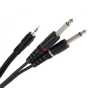 Plugger Câble Y Mini Jack Mâle Stéréo - Jack Mâle Mono 0.60m Easy