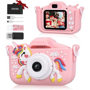 Appareil Photo Enfant 2.0 Pouces Appareil Photo Pour Enfants Numérique Mini Caméra Enfant Rechargeable Caméscope Cadeau Jouet