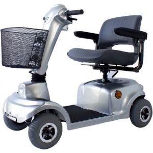 Scooter électrique Mobiclinic 4 roues 450 W Siège pivotant et pliable Auton. 34 km 12V Mobilité réduite Gris Piscis