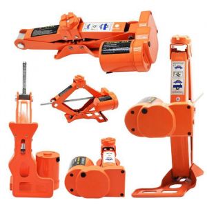 Cric &Eacute;lectrique pour Voiture 3 T Cric de Levage avec Lampe LED Kit durgence Automobile pour SUV Camions Berlines Fourgonnettes