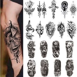 Tatouages temporaires - Non sp&eacute;cifi&eacute; - 18 feuilles - Imperm&eacute;ables - Hypoallerg&eacute;niques - Faciles &agrave; appliquer
