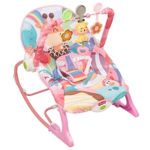 Transat B&eacute;b&eacute;/Balan&ccedil;oire pour b&eacute;b&eacute; avec jouets interactifs - ERROLVES - Rose - Musical - Vibration - Evolutif