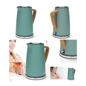 Bouilloire - Nedis - Design VERTE r&eacute;tro - 17L - 2200W - Socle 360&deg; sans fil