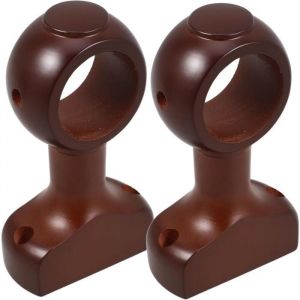 2 Pi&egrave;ces Support de Tringle &agrave; Rideau Porte-Canne en Bois Supports de Tige de Rideau pour Mur Tringle &agrave; Rideau mont&eacute;e au Plafond Sup