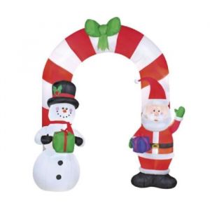 Arche de Noël Gonflable - Décoration de fête - 240 cm - Auto gonflant - Utilisation extérieure - Mixte