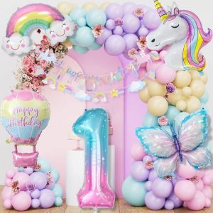 1 Ans Decoration Anniversaire Licorne Decoration Anniversaire Papillon Ballon Anniversaire 1 Ans Licorne Decoration Anni[BAL559]