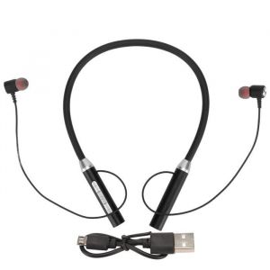 Qiilu Écouteurs Bluetooth tour de cou Écouteurs tour de cou sans fil Bluetooth 5.2 IPX5 étanche stéréo ergonomique amélioré