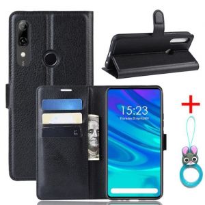 Etui Coque Huawei P Smart Z Noir en PU Cuir avec protection antichoc Support fonction Pochette téléphone Housse HONOR 9X