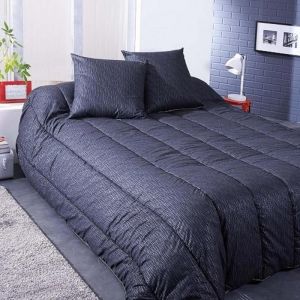 Couette tempérée - MORTREUX - 200x200 cm - Microfibre métal - 350g/m² - 1 ou 2 personnes