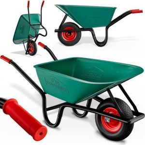 GARDEBRUK® Brouette 100L max. 250kg brouette jardin brouette de chantier jardinage chariot de transport roue gonflable
