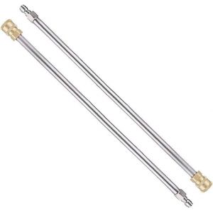 Lot de 2 Rallonge Nettoyeur Haute Pression  17&Prime; Outils de Nettoyage Lance Rechange avec Raccord Rapide 1/4