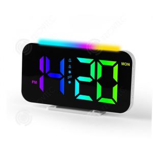 INN R&eacute;veil Num&eacute;rique LED USB 3 vitesses r&eacute;glage reveil avec 2 alarme r&eacute;veil num&eacute;rique chiffre color&eacute; snoozem&eacute;moireminuterie