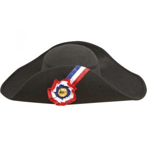 Déguisement - PTIT CLOWN - Chapeau Tricorne de Napoléon Adulte imitation laine - Noir - Femme - Intérieur