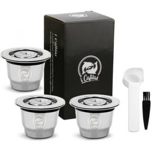 Petit déjeuner - CaféICafilas Crema Capsules de café pour Nespresso reconditionné inox filtre rechargeable tasse expresso inox  #I