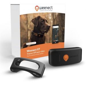Traceur GPS pour chien sans collier - WEENECT - Chien XT - Antenne XL - Etanche - Fonctionne avec abonnement