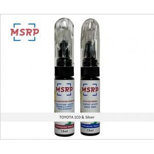 MSRP FRANCE - Kit stylo retouche peinture voiture pour TOYOTA 1C0 & Silver - Atténuer rayures ou éclats de peinture