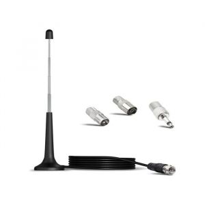 Antenne Radio FM Dab Dab+ Int&eacute;rieur avec Amplification du Signal 75 Ohm Antenne Chaine HiFi Amplifi&eacute;e 3M Base[S289]
