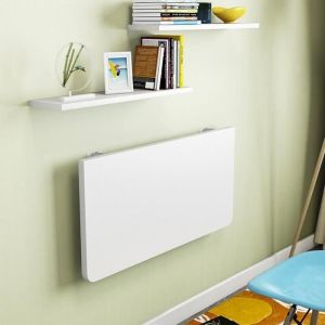 Table Rabattable de cuisine en bois - XUANYU - Pliant - Meuble de chambre - 60*30cm - Blanc